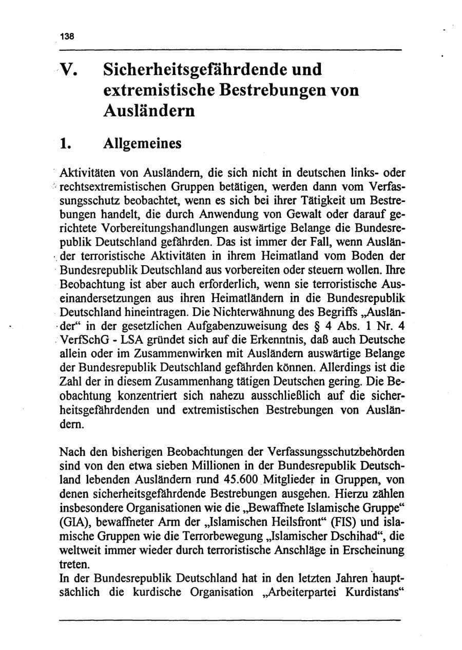 Seite 154 des Verfassungsschutzbericht 1994 Sachsen-Anhalt