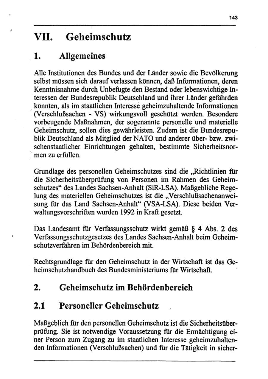 Seite 159 des Verfassungsschutzbericht 1994 Sachsen-Anhalt