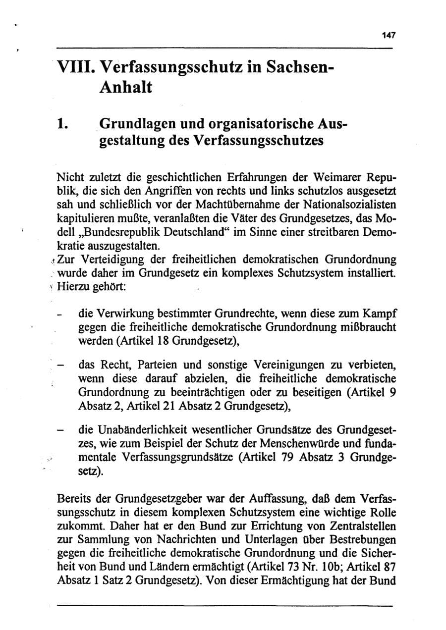 Seite 163 des Verfassungsschutzbericht 1994 Sachsen-Anhalt