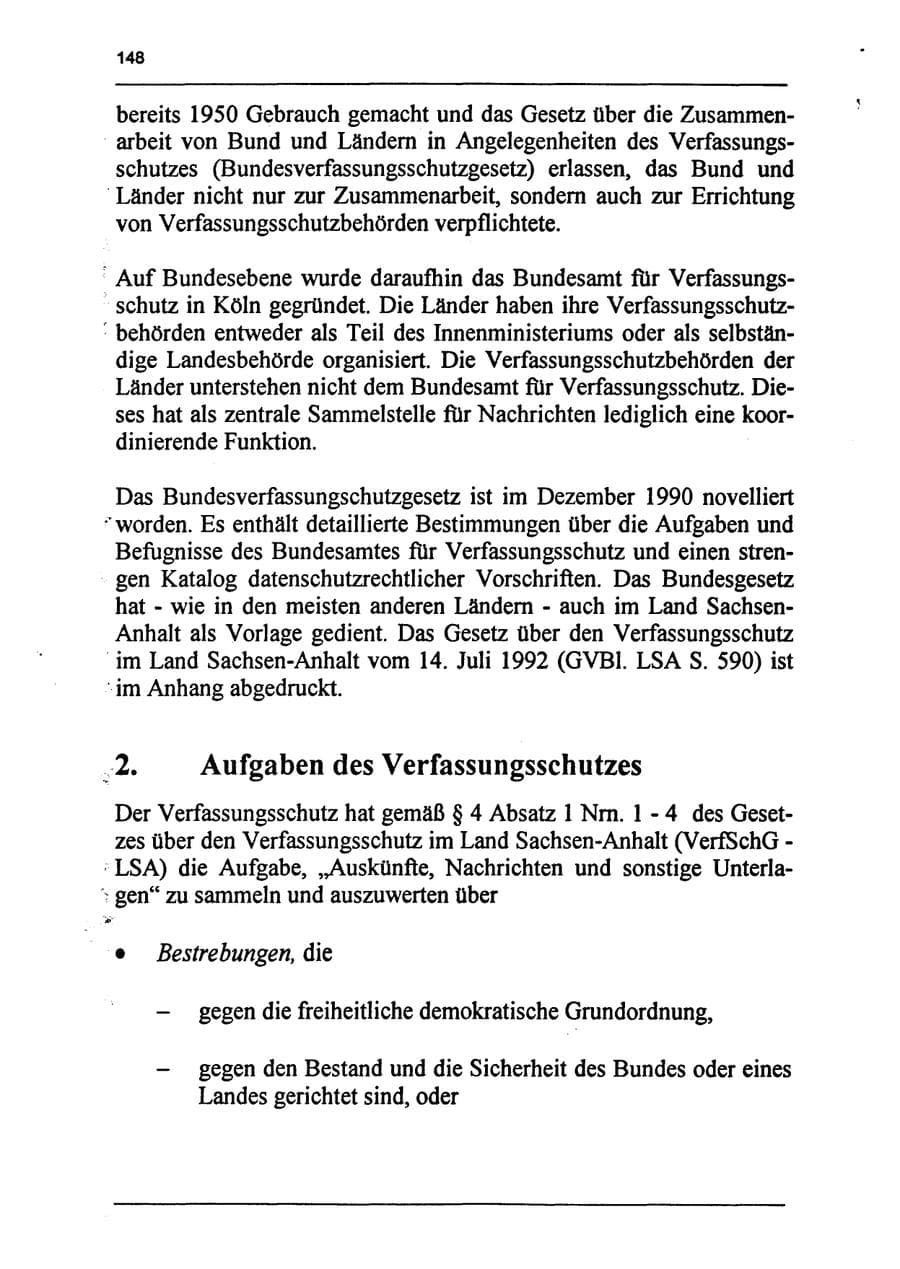 Seite 164 des Verfassungsschutzbericht 1994 Sachsen-Anhalt