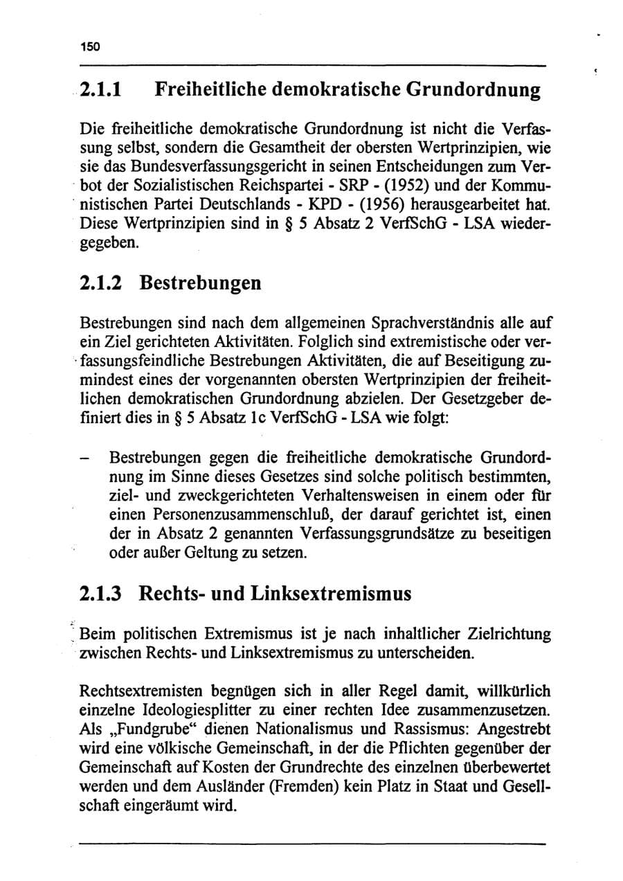 Seite 166 des Verfassungsschutzbericht 1994 Sachsen-Anhalt