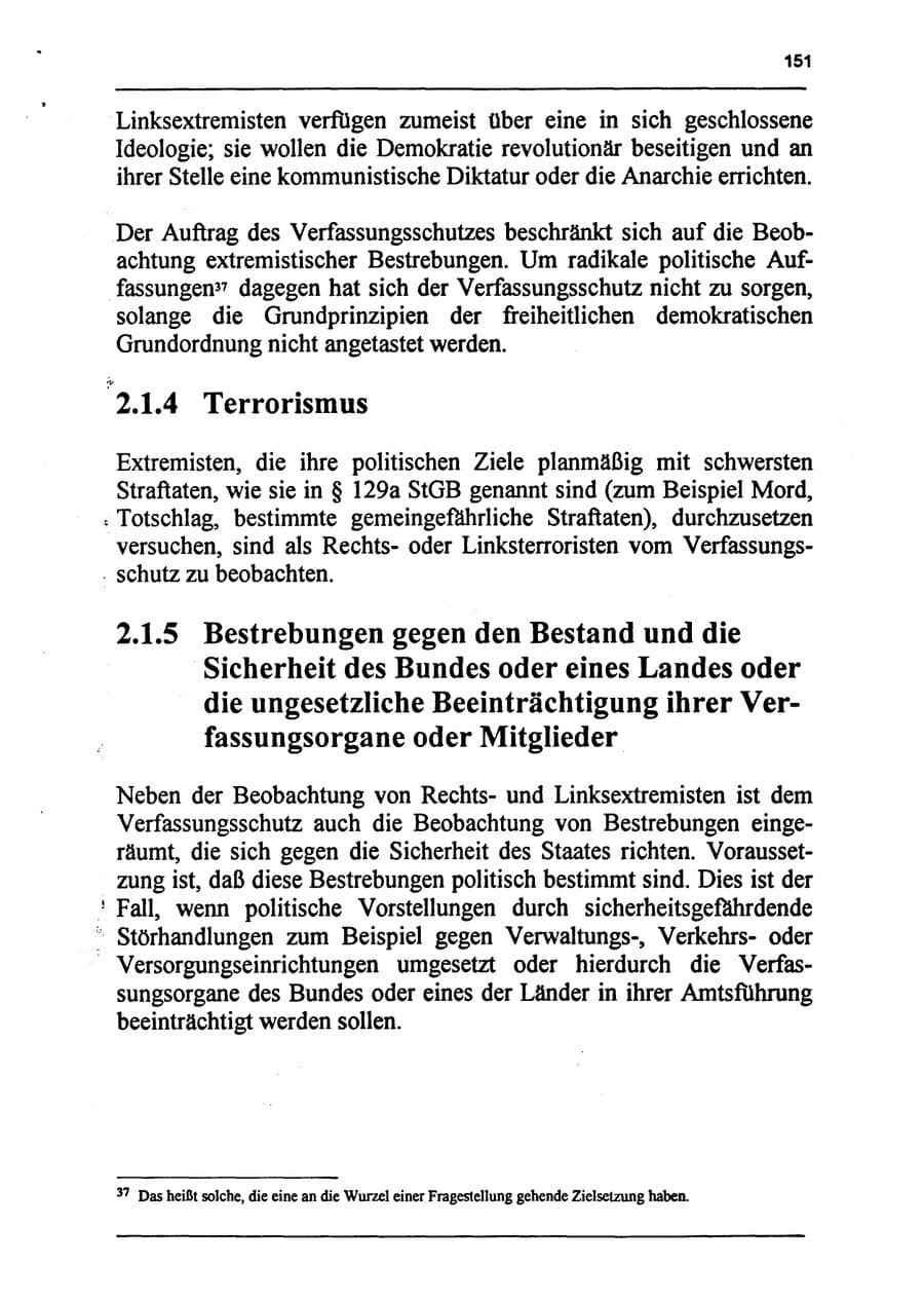 Seite 167 des Verfassungsschutzbericht 1994 Sachsen-Anhalt