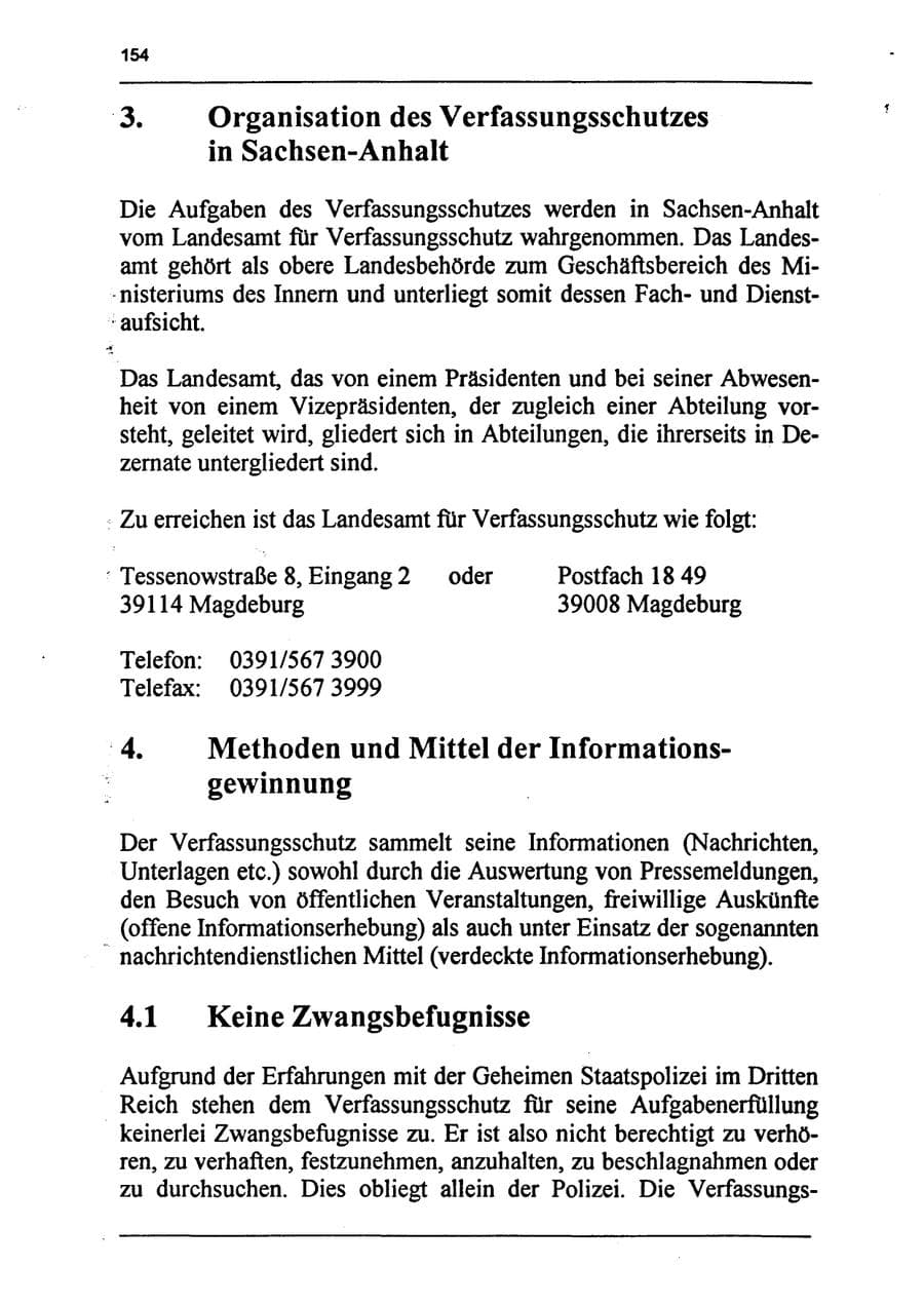 Seite 170 des Verfassungsschutzbericht 1994 Sachsen-Anhalt