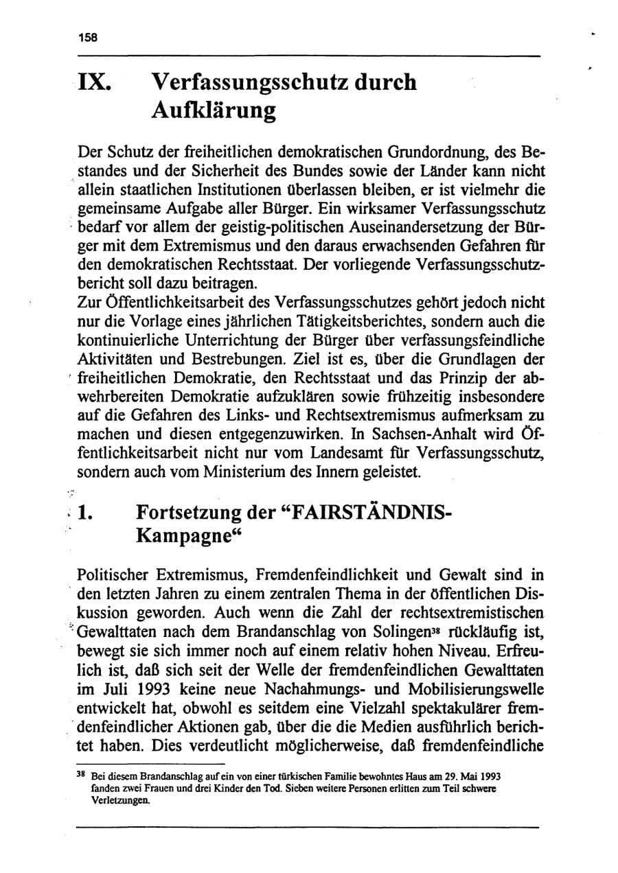 Seite 174 des Verfassungsschutzbericht 1994 Sachsen-Anhalt