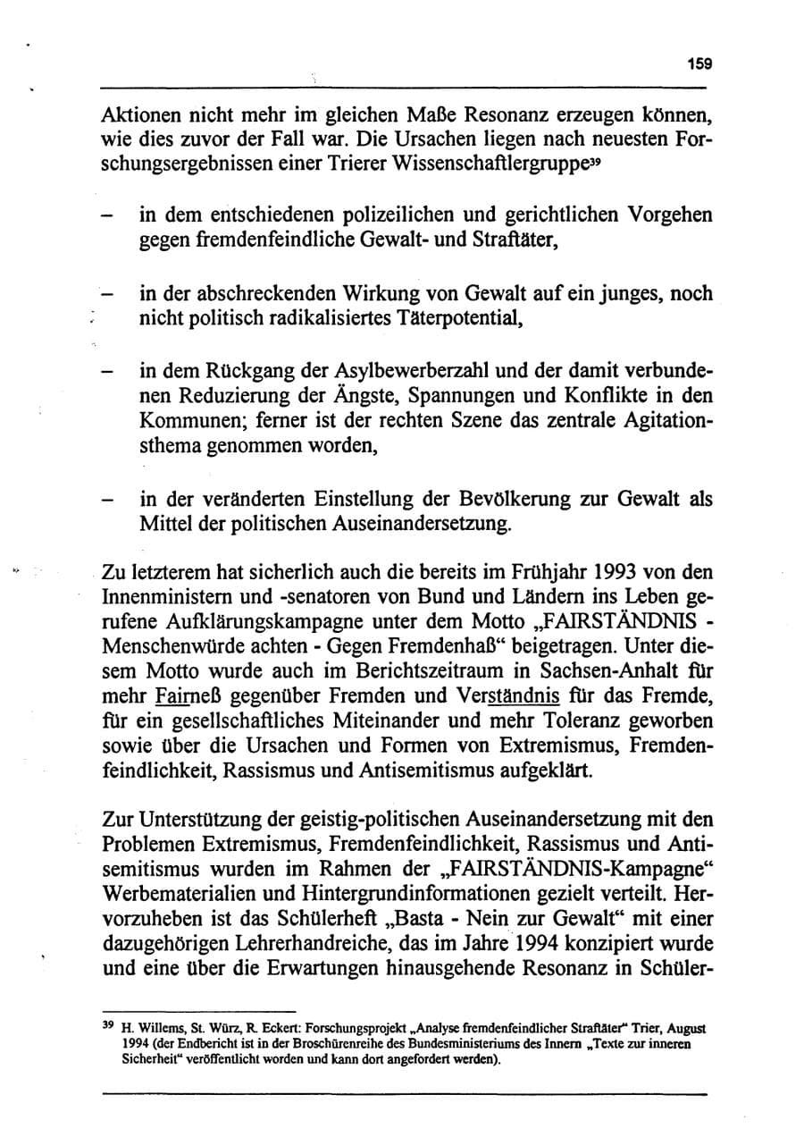 Seite 175 des Verfassungsschutzbericht 1994 Sachsen-Anhalt