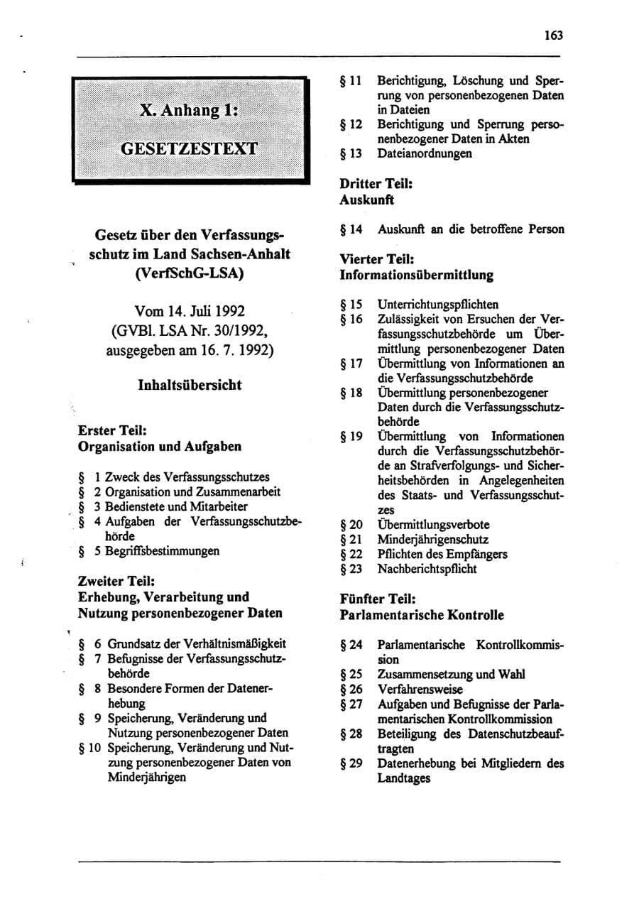 Seite 179 des Verfassungsschutzbericht 1994 Sachsen-Anhalt