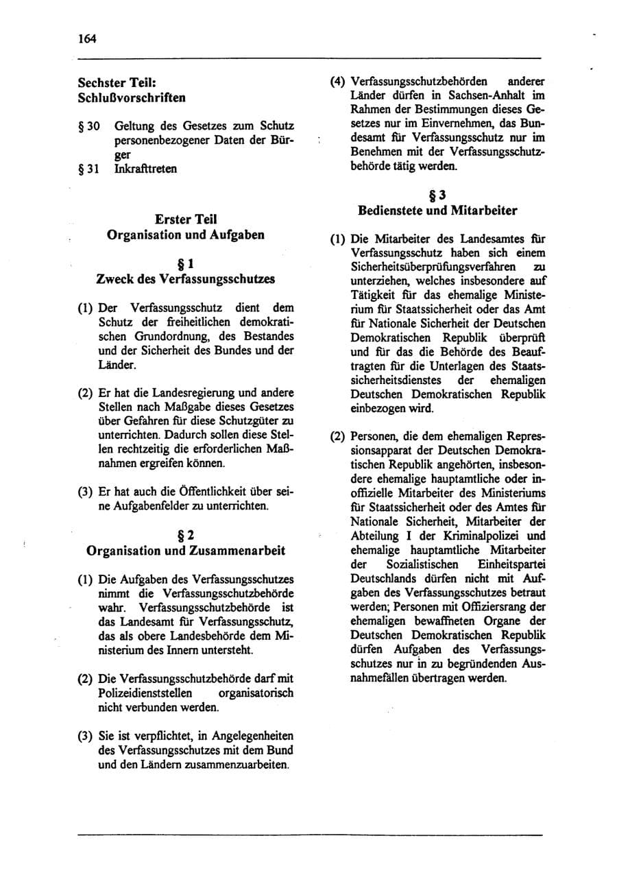 Seite 180 des Verfassungsschutzbericht 1994 Sachsen-Anhalt