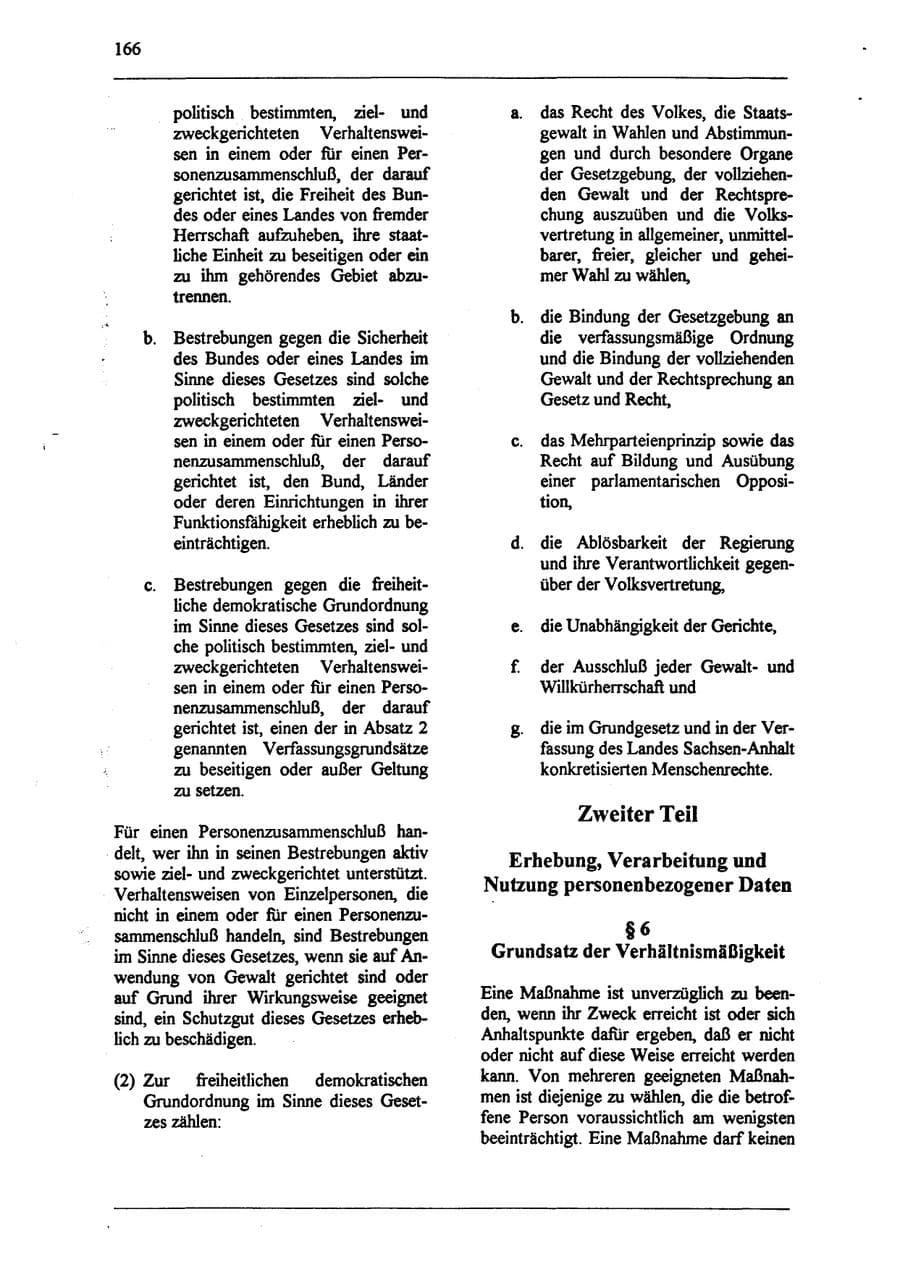 Seite 182 des Verfassungsschutzbericht 1994 Sachsen-Anhalt
