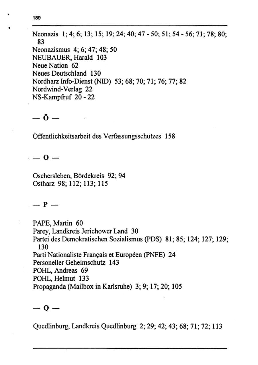 Seite 205 des Verfassungsschutzbericht 1994 Sachsen-Anhalt