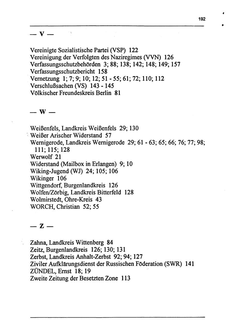 Seite 208 des Verfassungsschutzbericht 1994 Sachsen-Anhalt