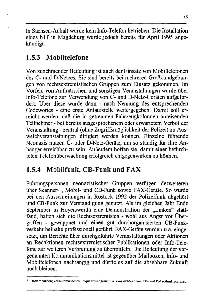 Seite 31 des Verfassungsschutzbericht 1994 Sachsen-Anhalt