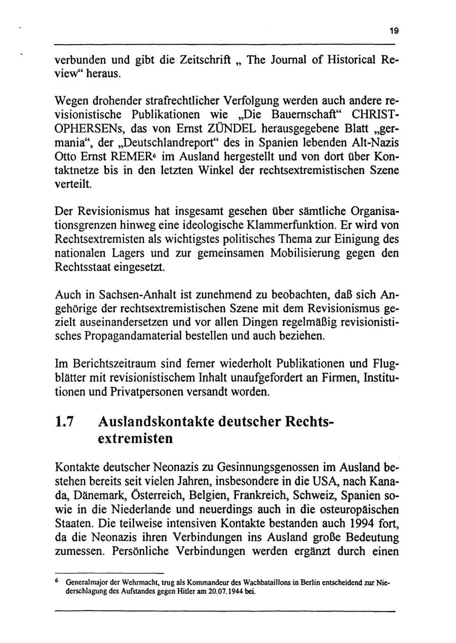 Seite 35 des Verfassungsschutzbericht 1994 Sachsen-Anhalt