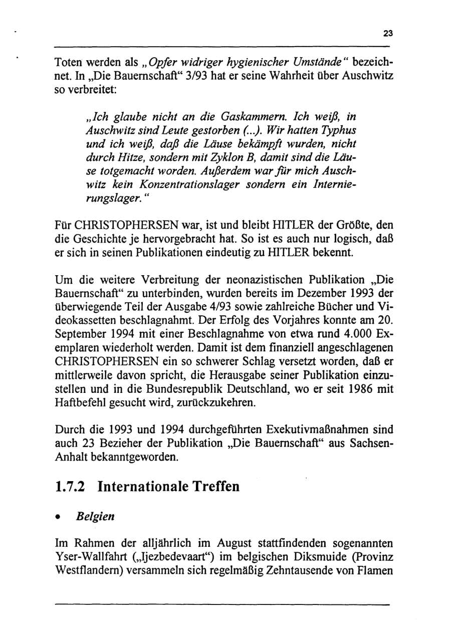 Seite 39 des Verfassungsschutzbericht 1994 Sachsen-Anhalt