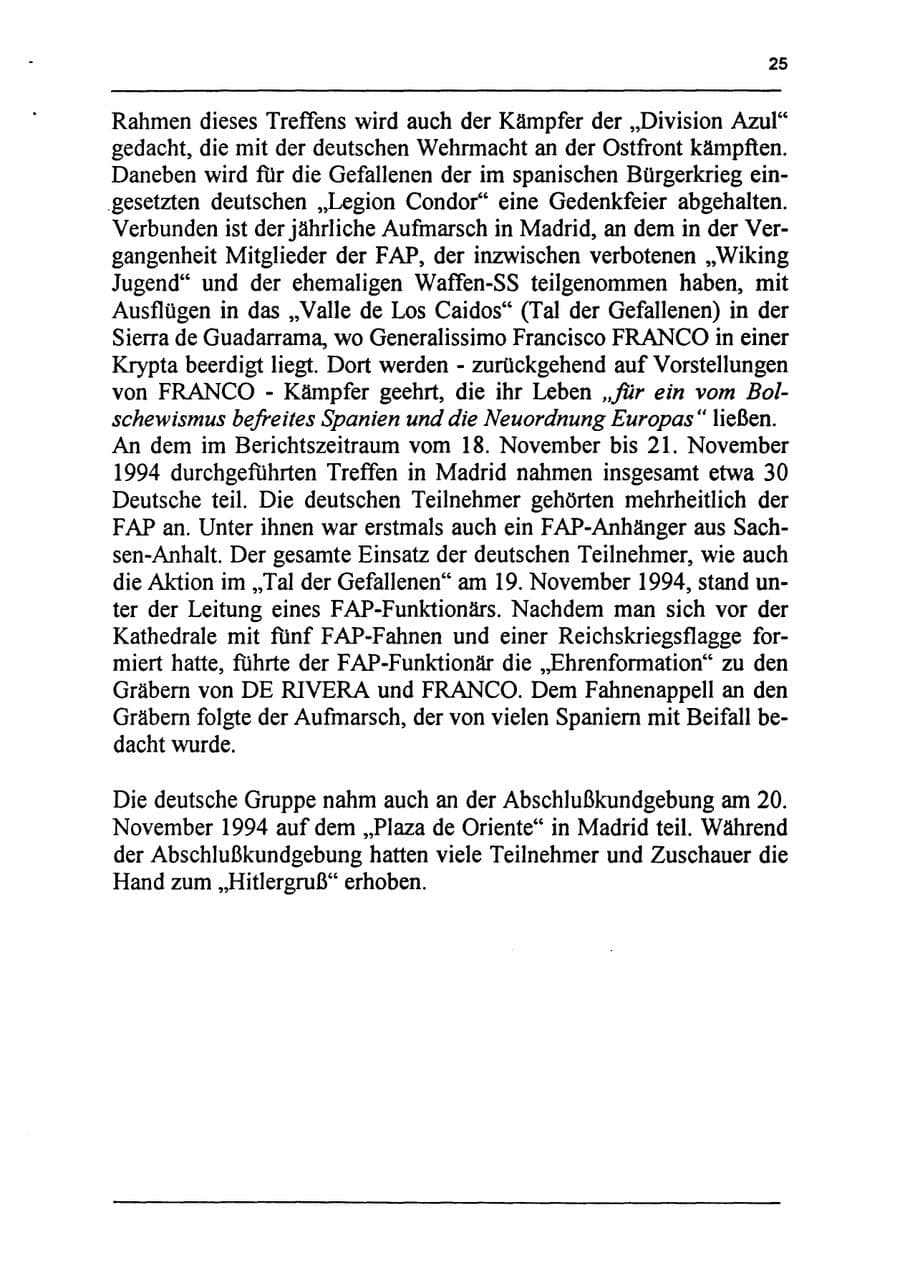 Seite 41 des Verfassungsschutzbericht 1994 Sachsen-Anhalt