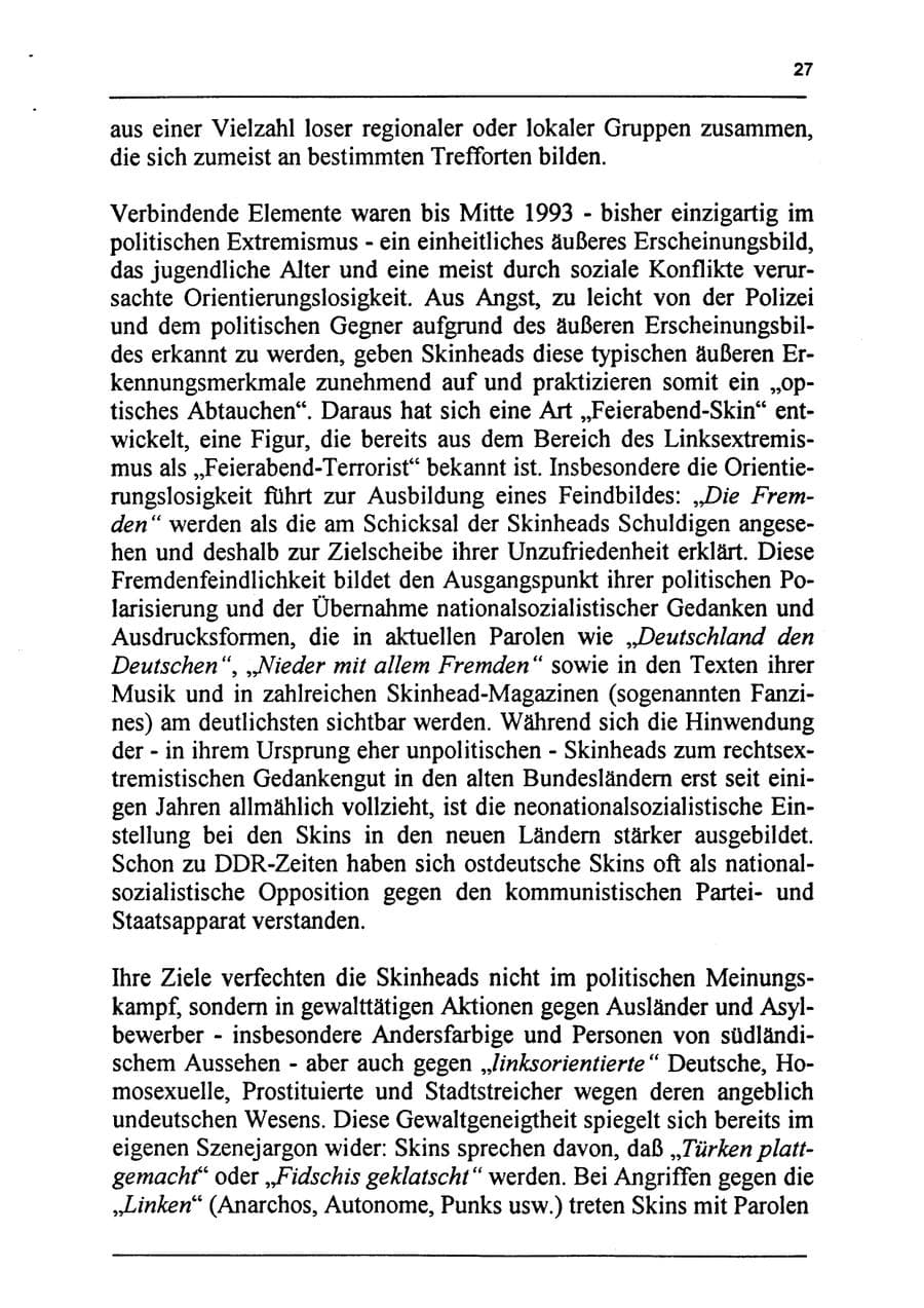 Seite 43 des Verfassungsschutzbericht 1994 Sachsen-Anhalt