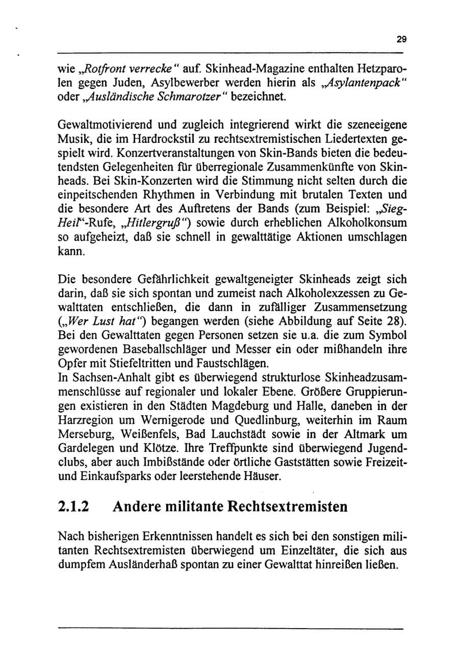 Seite 45 des Verfassungsschutzbericht 1994 Sachsen-Anhalt