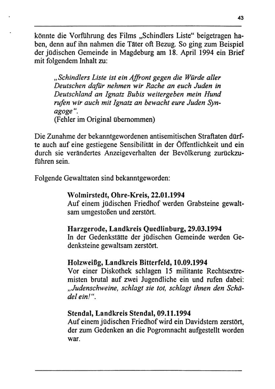 Seite 59 des Verfassungsschutzbericht 1994 Sachsen-Anhalt