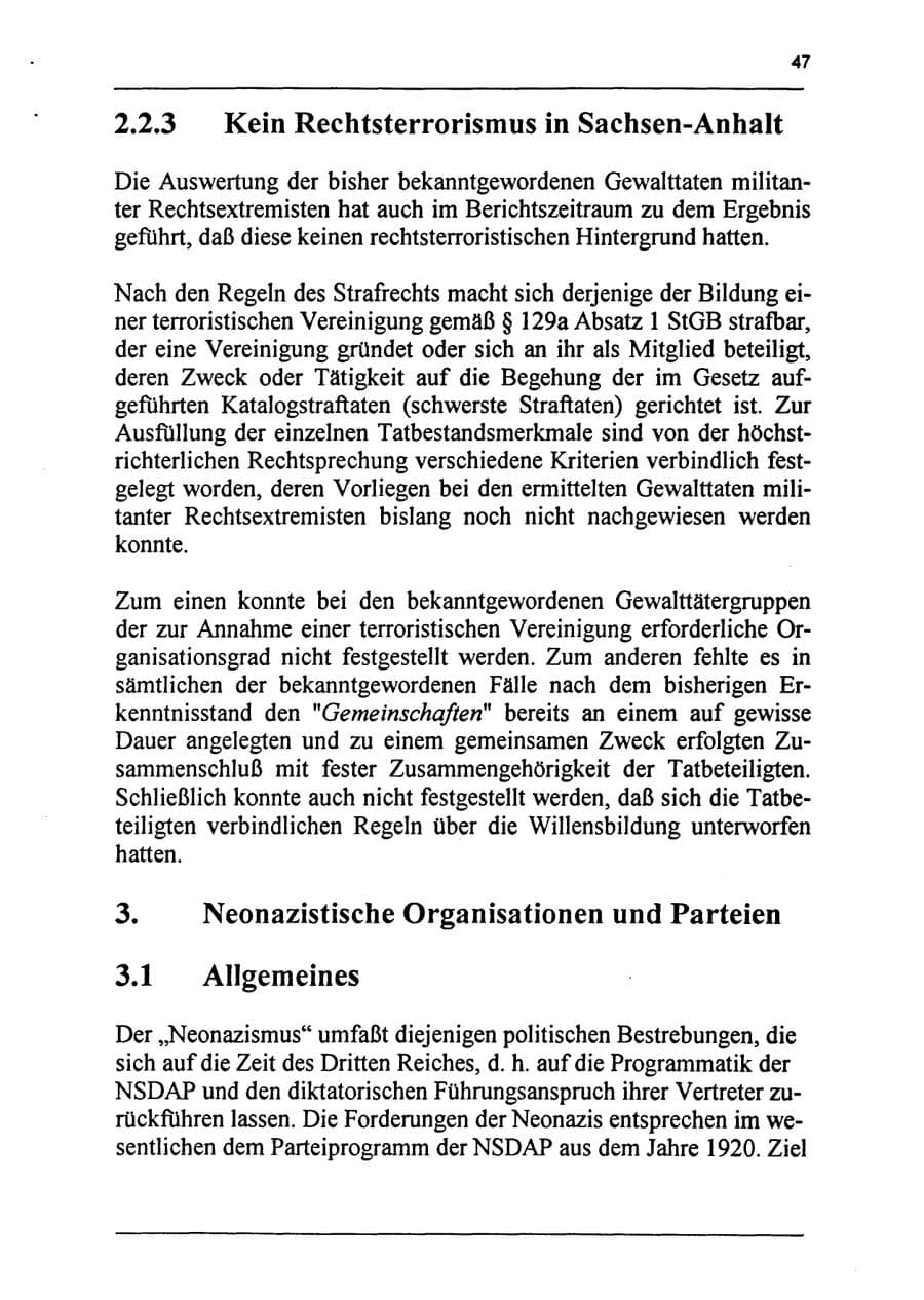Seite 63 des Verfassungsschutzbericht 1994 Sachsen-Anhalt