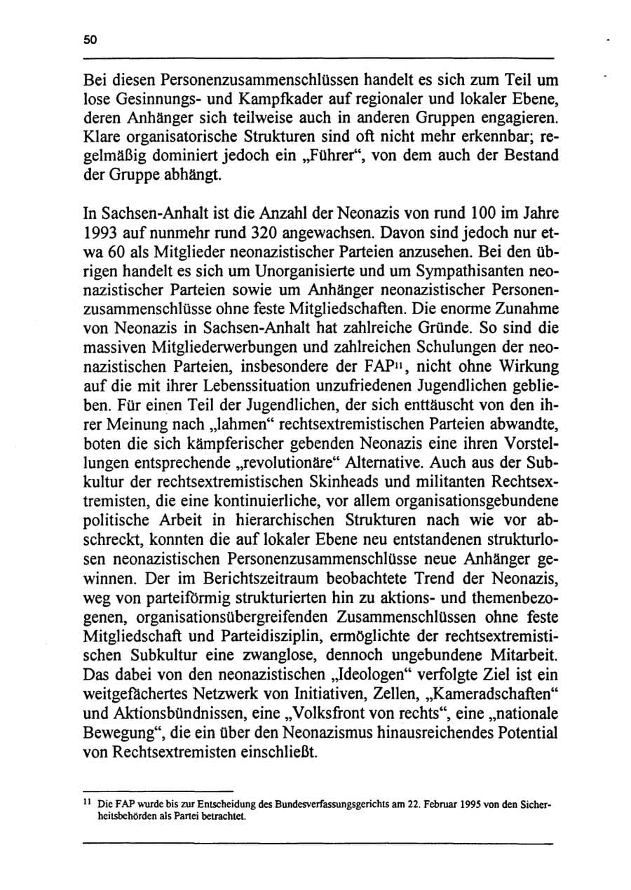 Seite 66 des Verfassungsschutzbericht 1994 Sachsen-Anhalt