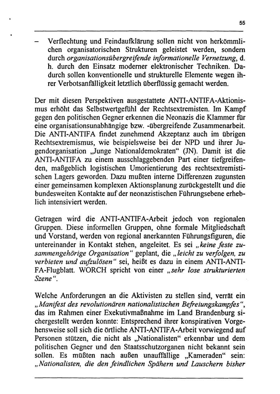 Seite 71 des Verfassungsschutzbericht 1994 Sachsen-Anhalt