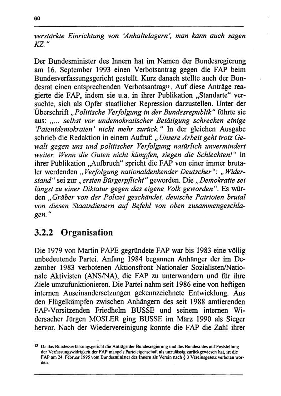 Seite 76 des Verfassungsschutzbericht 1994 Sachsen-Anhalt