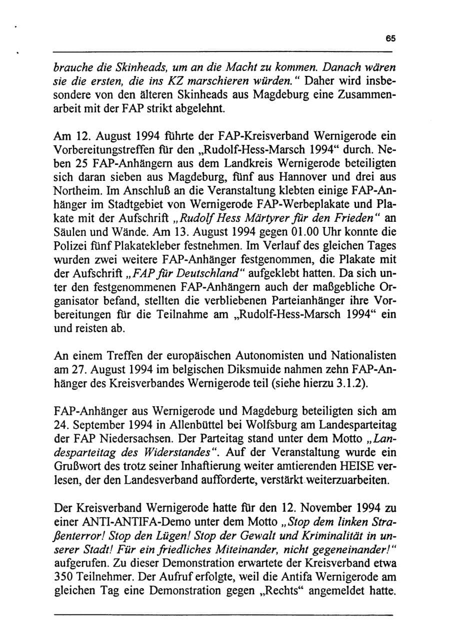 Seite 81 des Verfassungsschutzbericht 1994 Sachsen-Anhalt