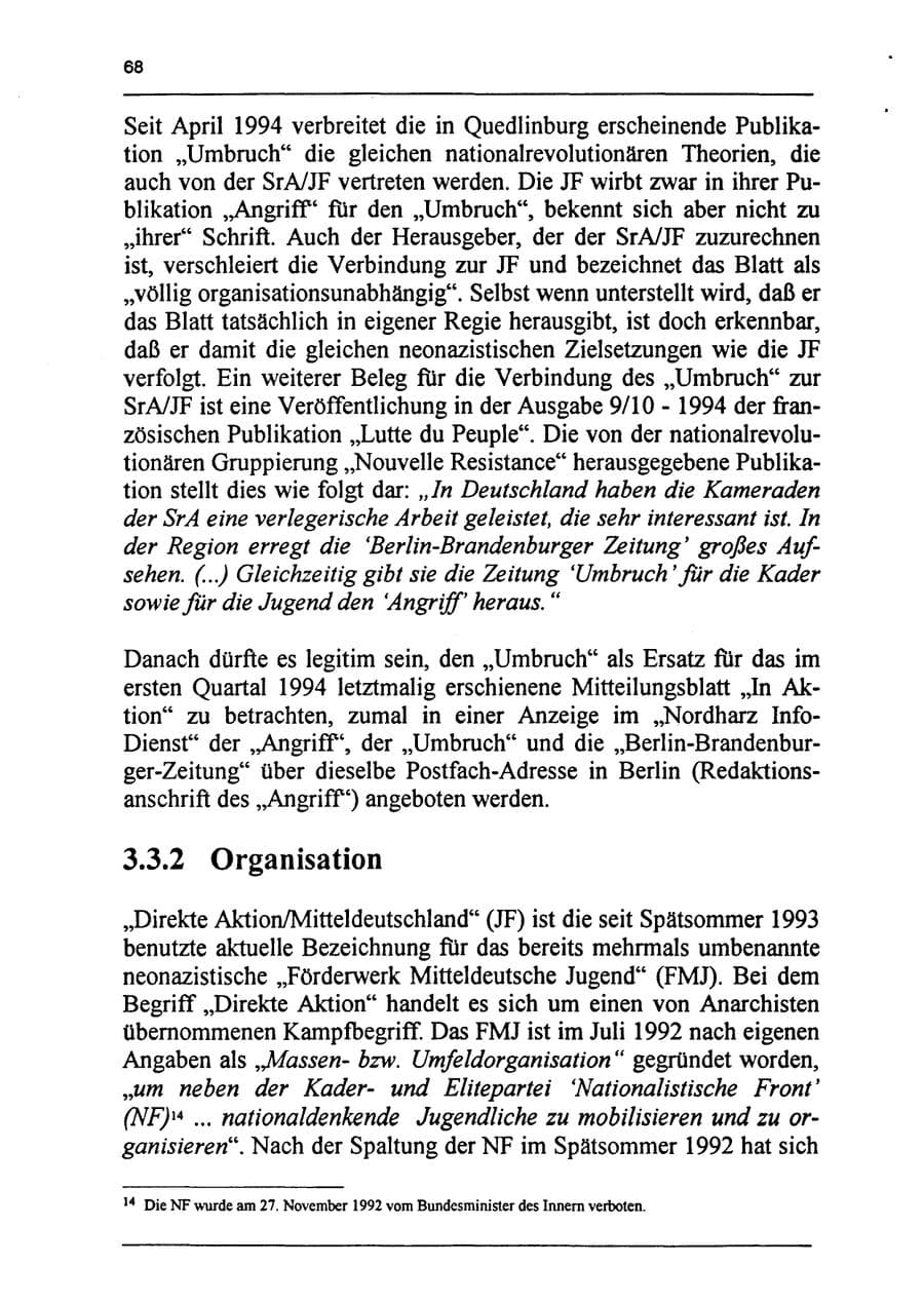 Seite 84 des Verfassungsschutzbericht 1994 Sachsen-Anhalt