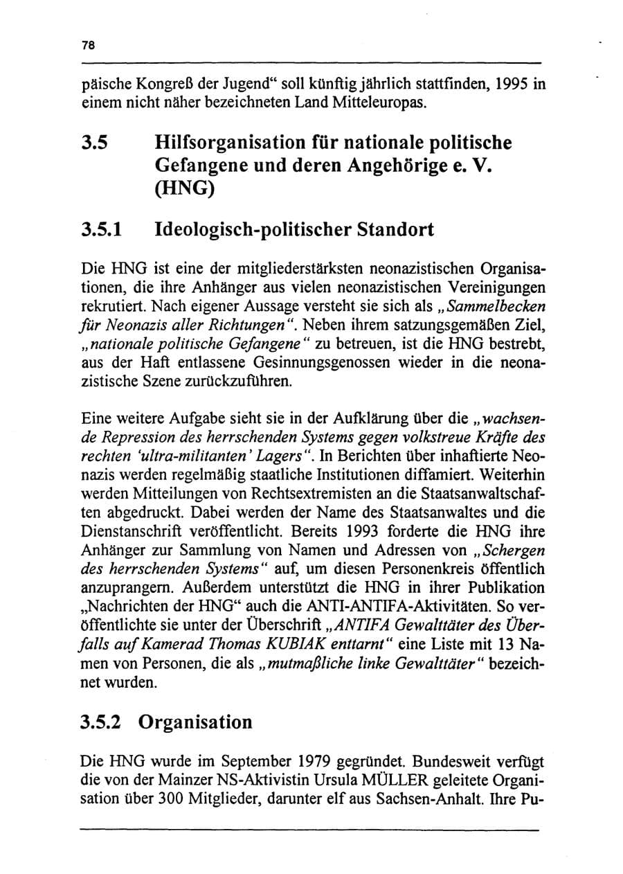 Seite 94 des Verfassungsschutzbericht 1994 Sachsen-Anhalt