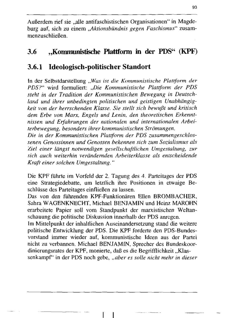 Seite 105 des Verfassungsschutzbericht 1995 Sachsen-Anhalt