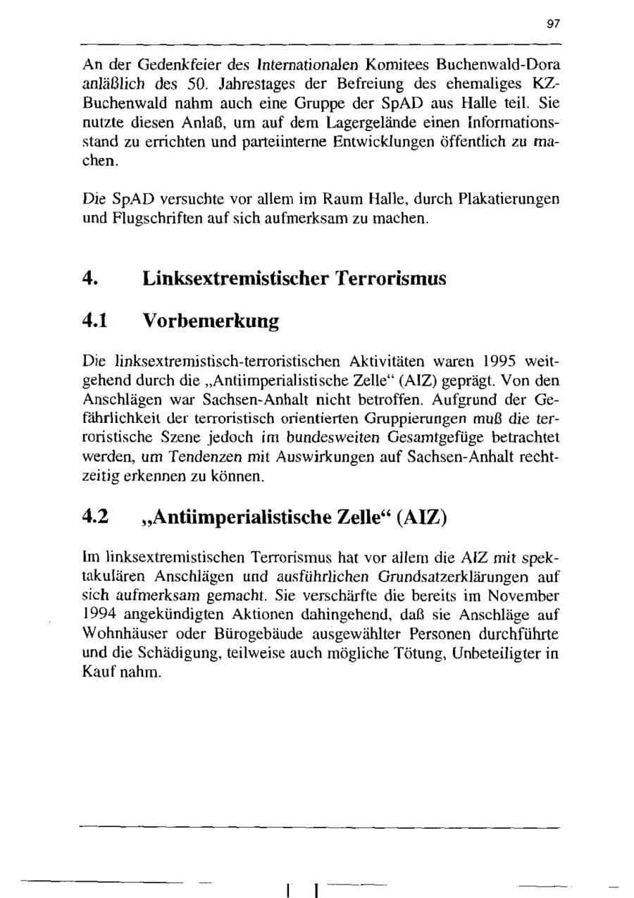 Seite 109 des Verfassungsschutzbericht 1995 Sachsen-Anhalt