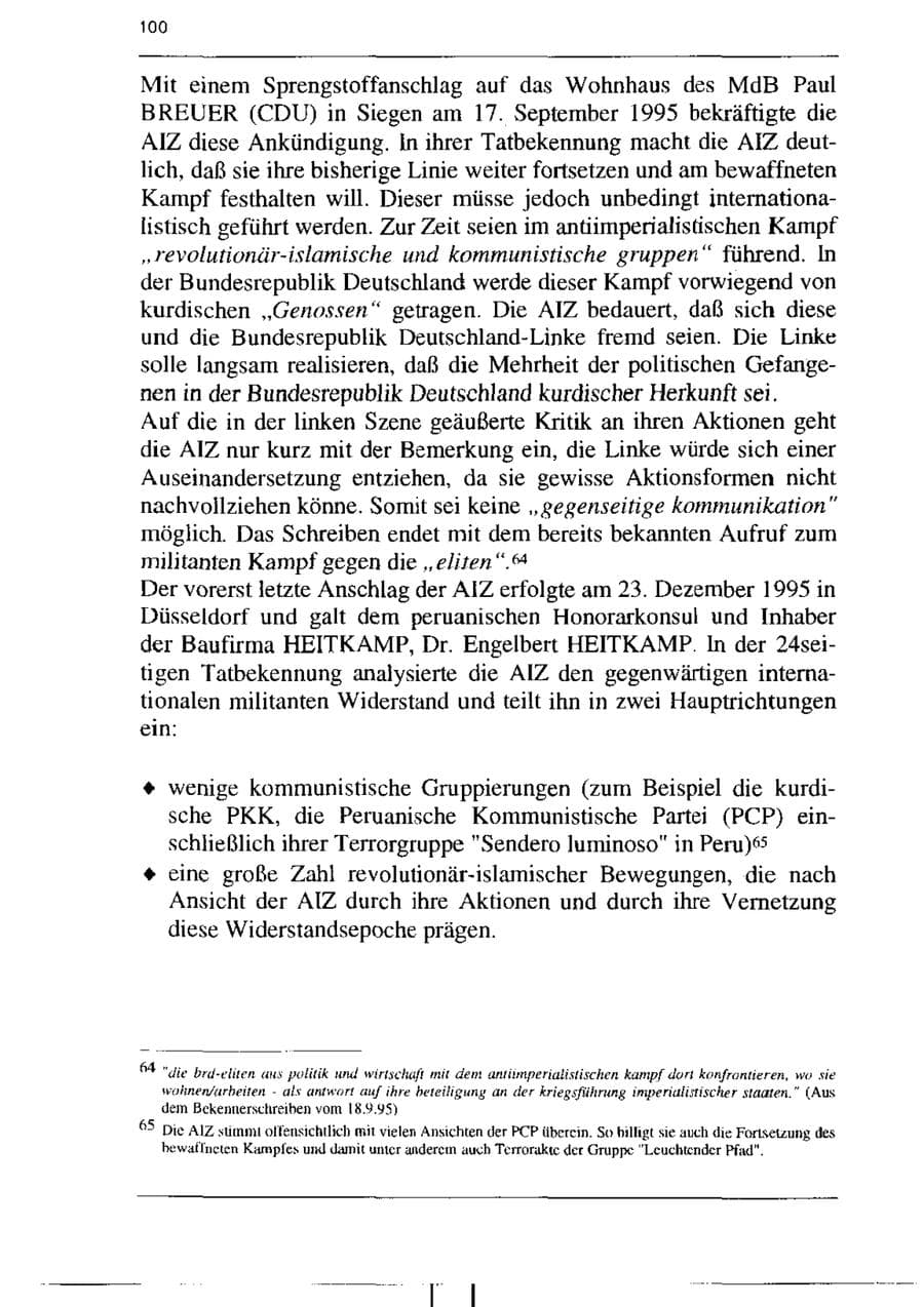 Seite 112 des Verfassungsschutzbericht 1995 Sachsen-Anhalt