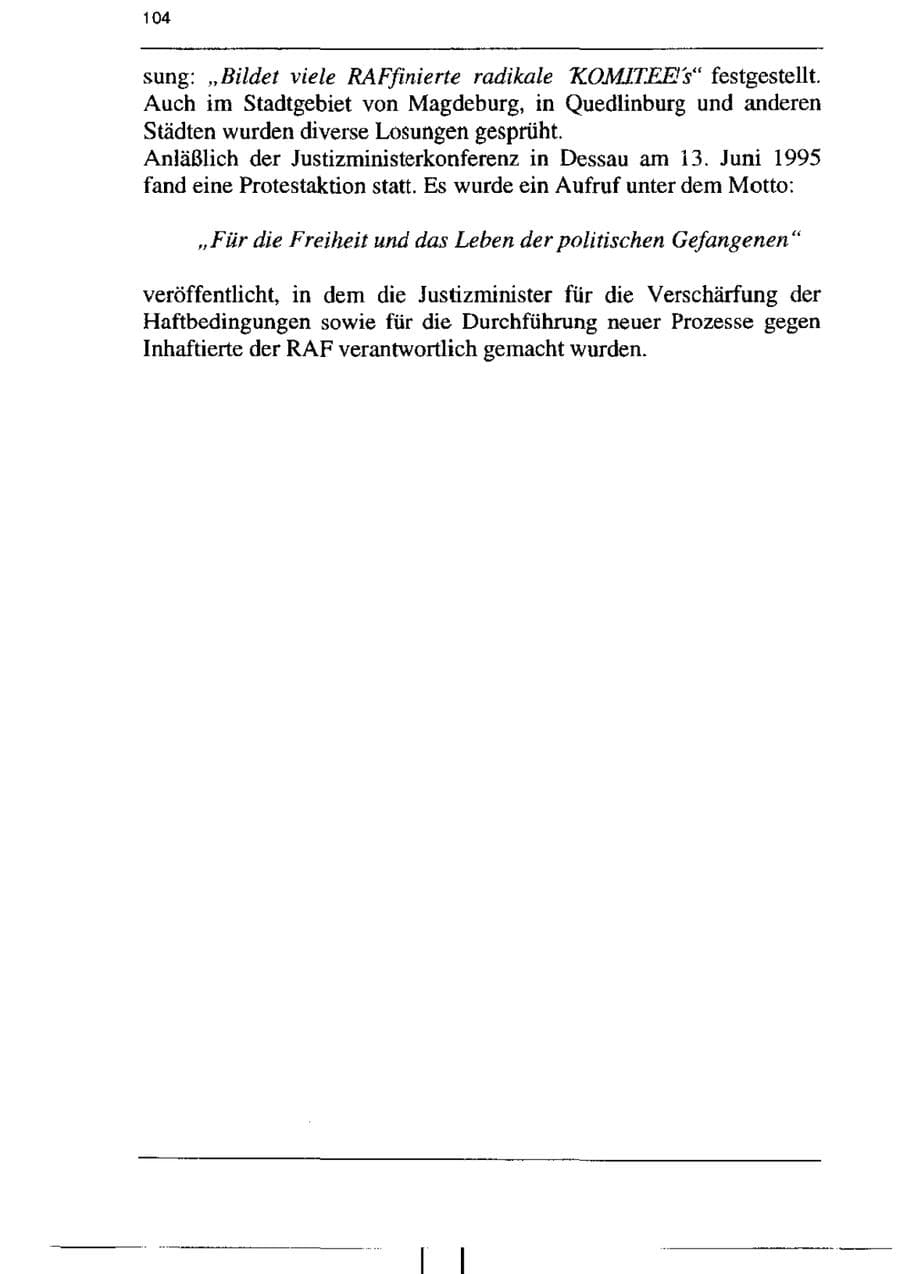 Seite 116 des Verfassungsschutzbericht 1995 Sachsen-Anhalt