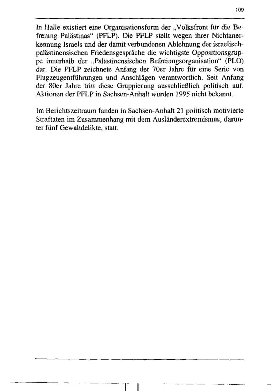Seite 121 des Verfassungsschutzbericht 1995 Sachsen-Anhalt