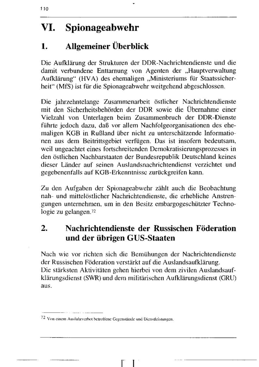 Seite 122 des Verfassungsschutzbericht 1995 Sachsen-Anhalt