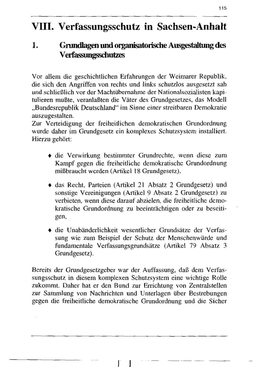 Seite 127 des Verfassungsschutzbericht 1995 Sachsen-Anhalt