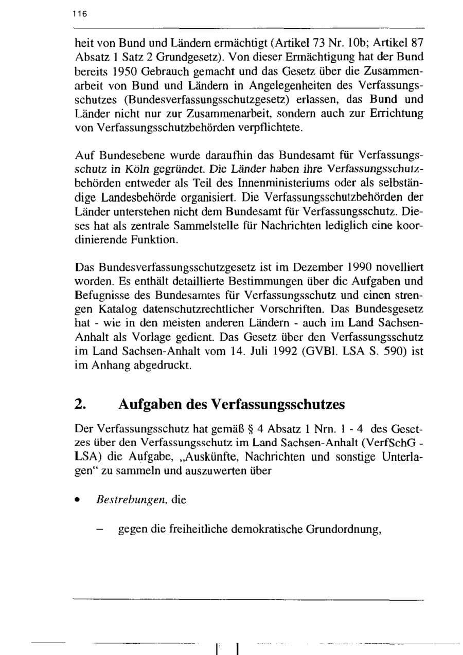 Seite 128 des Verfassungsschutzbericht 1995 Sachsen-Anhalt