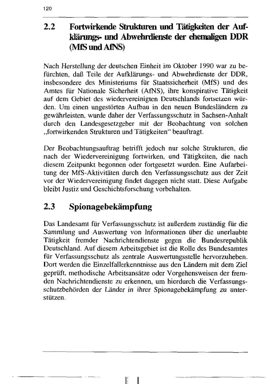 Seite 132 des Verfassungsschutzbericht 1995 Sachsen-Anhalt