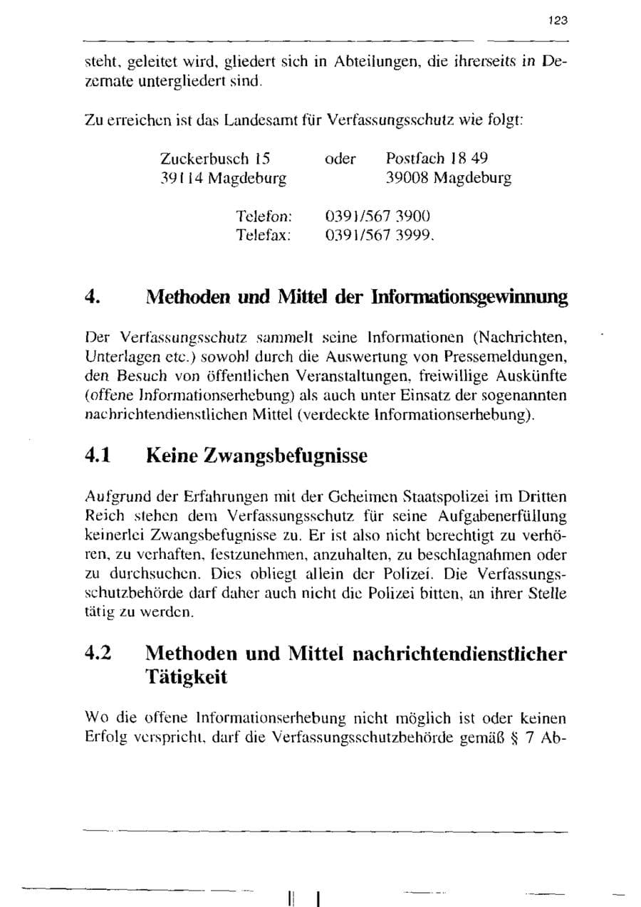 Seite 135 des Verfassungsschutzbericht 1995 Sachsen-Anhalt