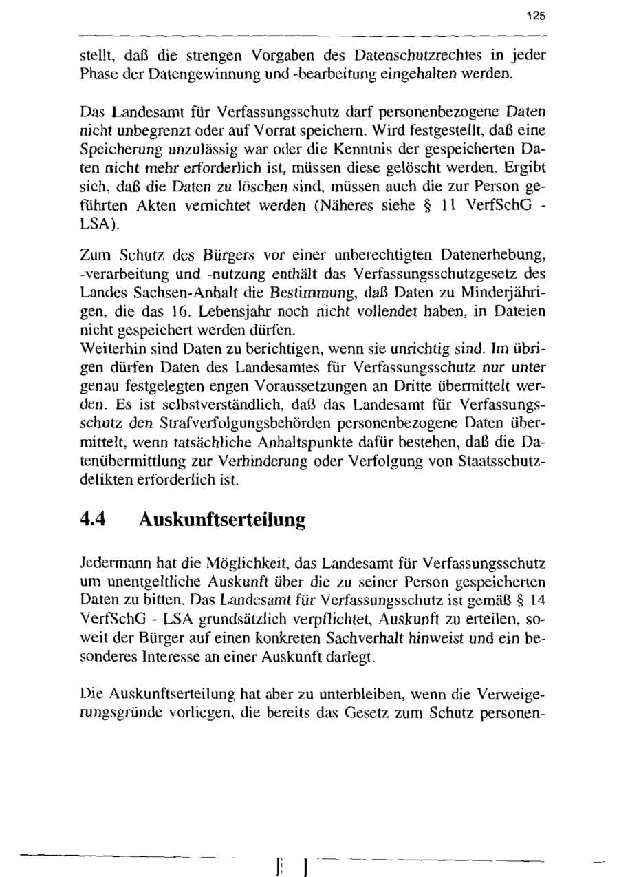 Seite 137 des Verfassungsschutzbericht 1995 Sachsen-Anhalt