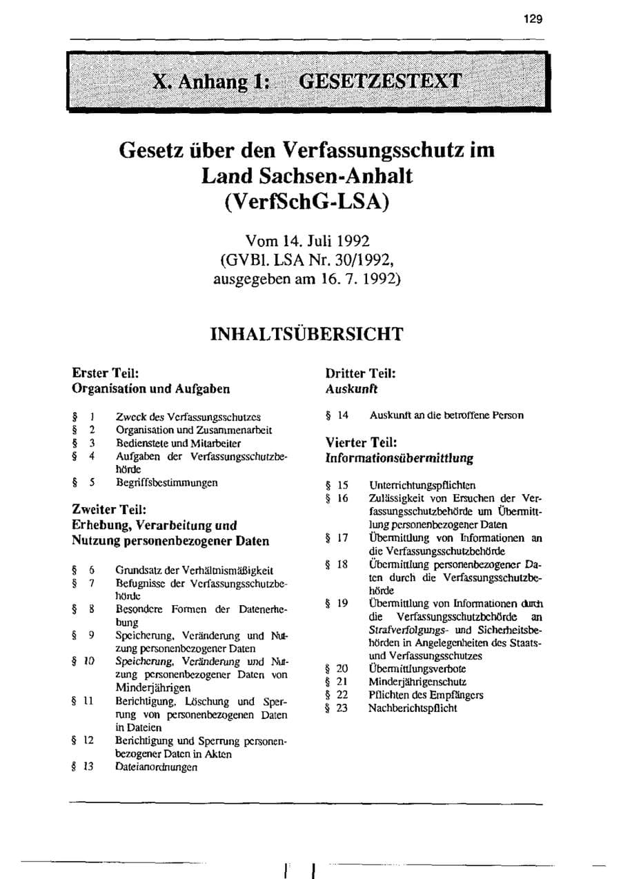 Seite 141 des Verfassungsschutzbericht 1995 Sachsen-Anhalt