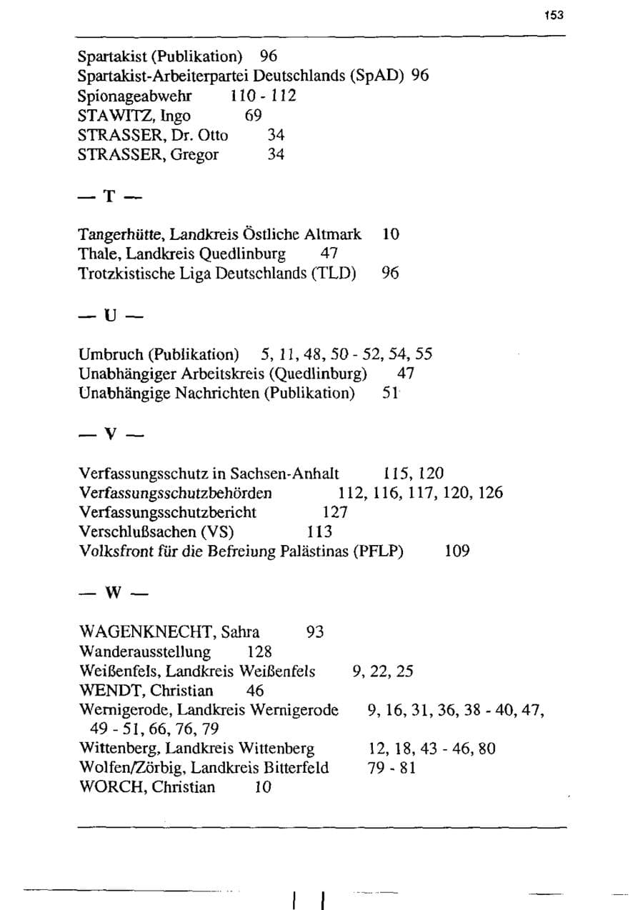 Seite 165 des Verfassungsschutzbericht 1995 Sachsen-Anhalt