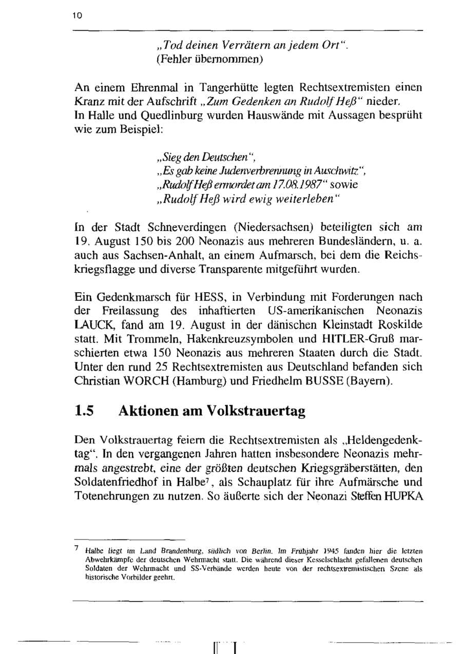 Seite 22 des Verfassungsschutzbericht 1995 Sachsen-Anhalt