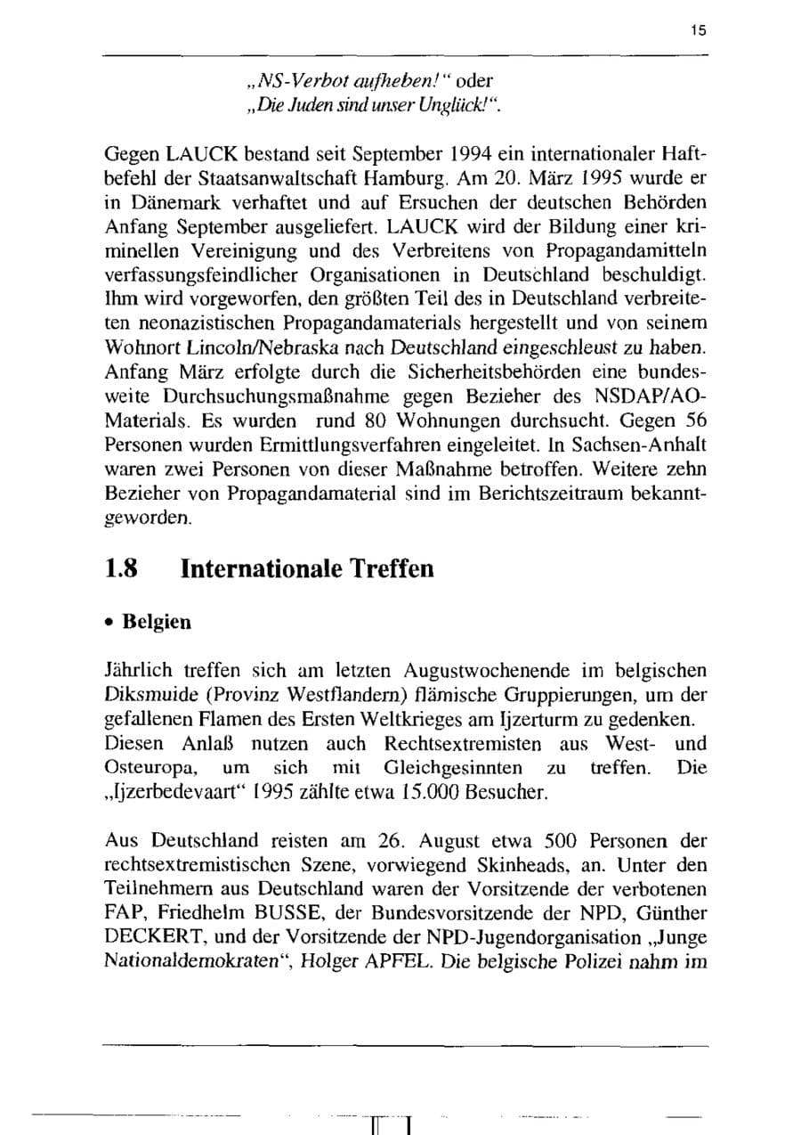 Seite 27 des Verfassungsschutzbericht 1995 Sachsen-Anhalt