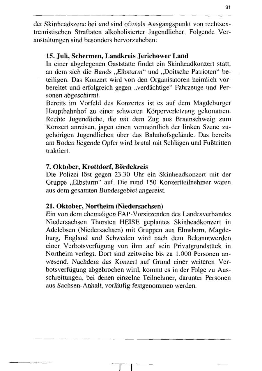Seite 43 des Verfassungsschutzbericht 1995 Sachsen-Anhalt