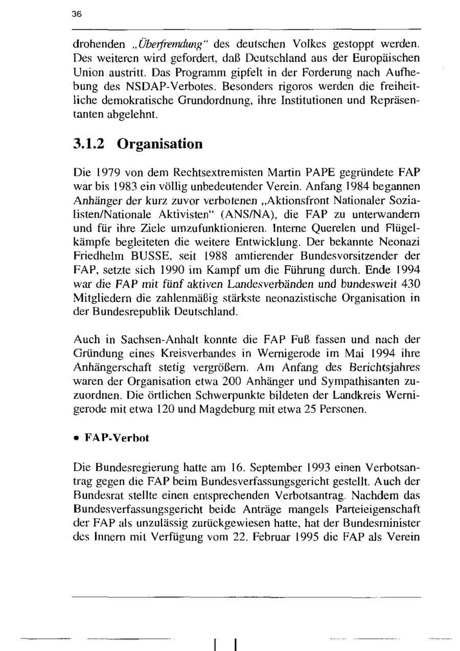 Seite 48 des Verfassungsschutzbericht 1995 Sachsen-Anhalt