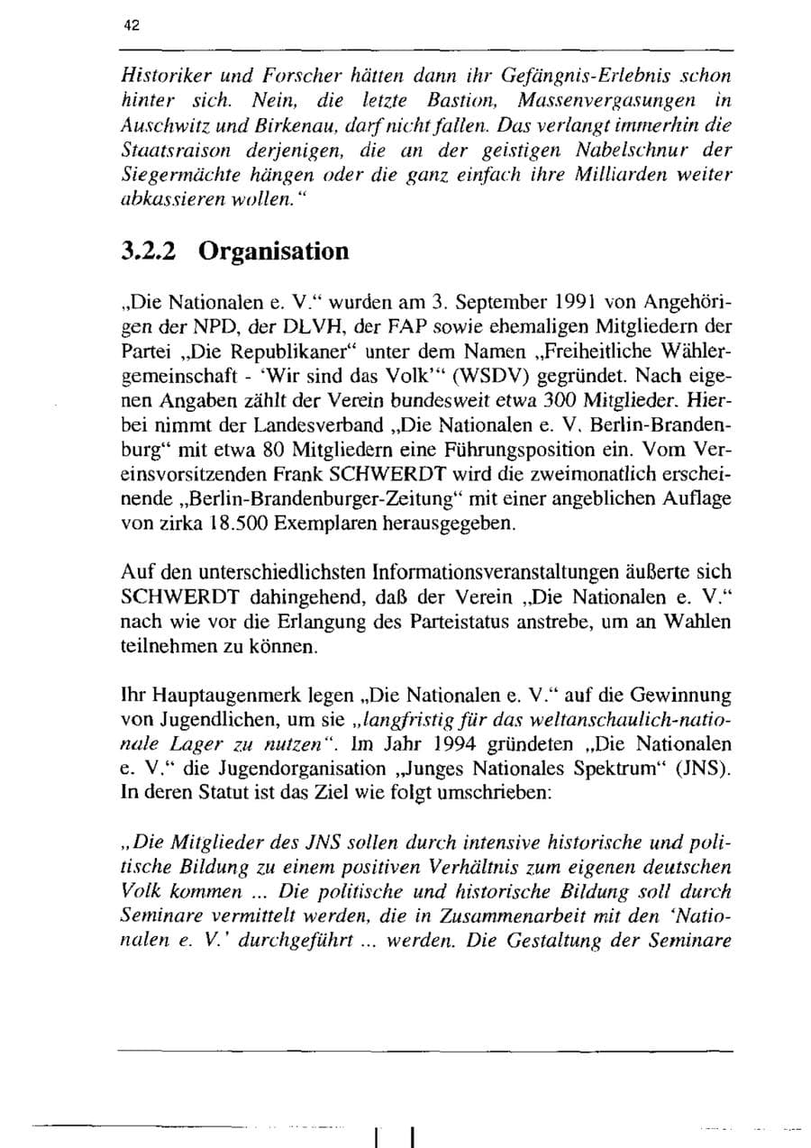Seite 54 des Verfassungsschutzbericht 1995 Sachsen-Anhalt