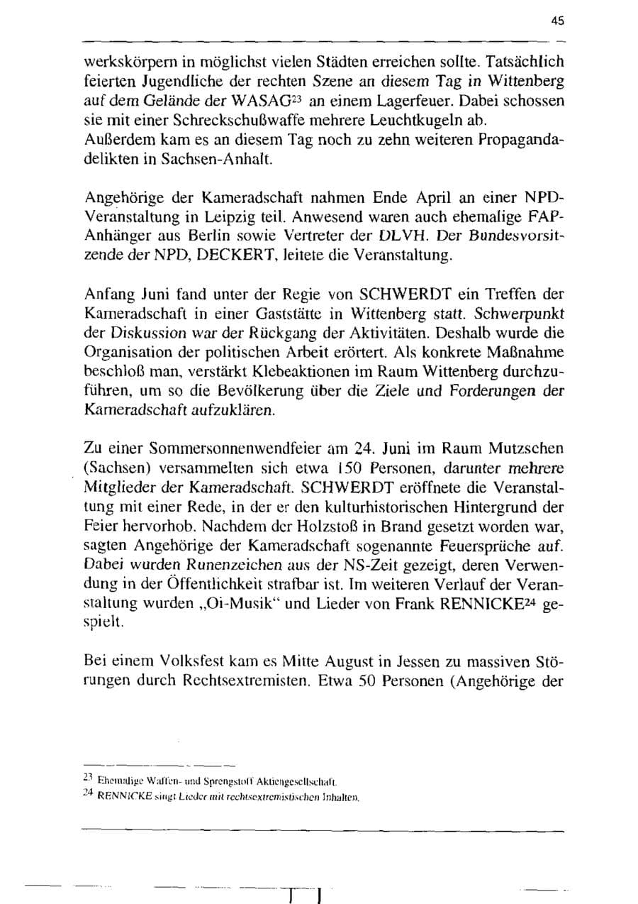 Seite 57 des Verfassungsschutzbericht 1995 Sachsen-Anhalt