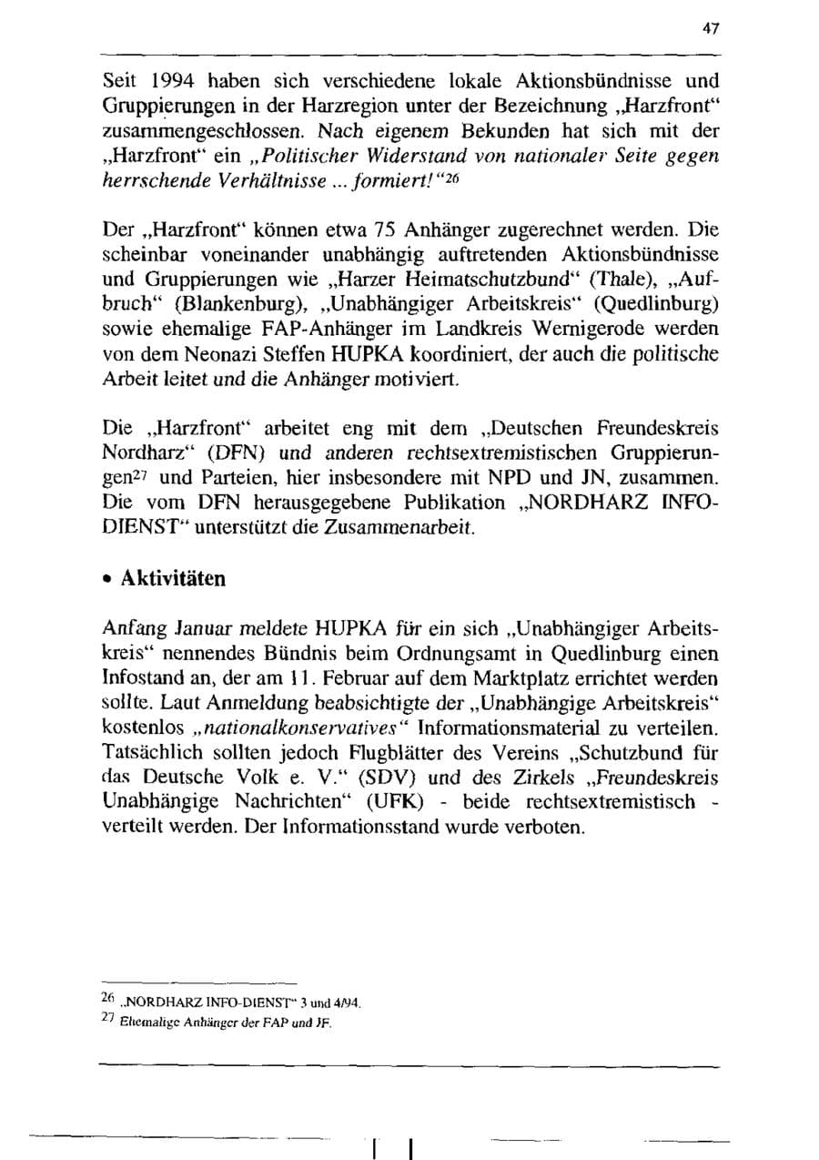 Seite 59 des Verfassungsschutzbericht 1995 Sachsen-Anhalt
