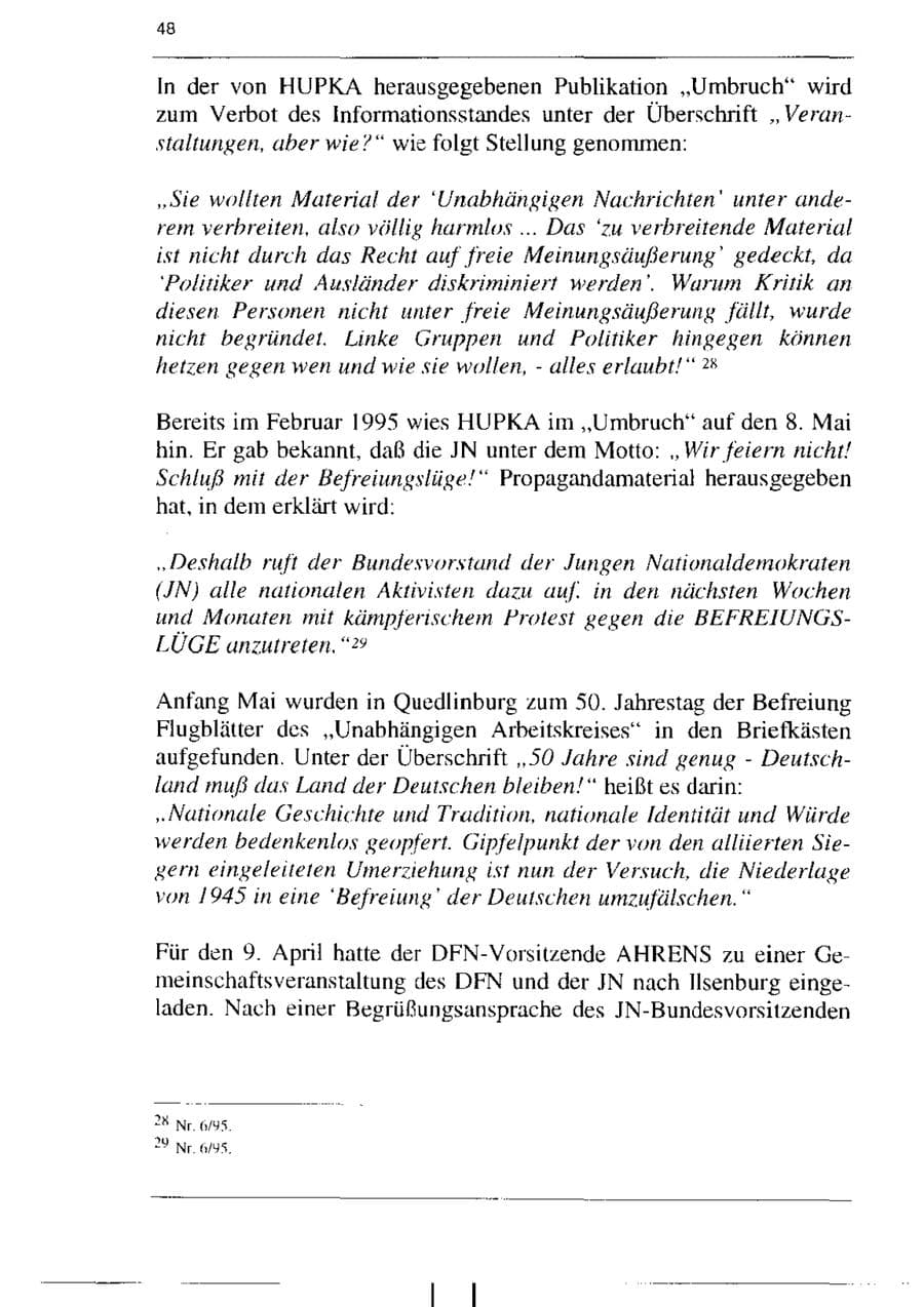 Seite 60 des Verfassungsschutzbericht 1995 Sachsen-Anhalt