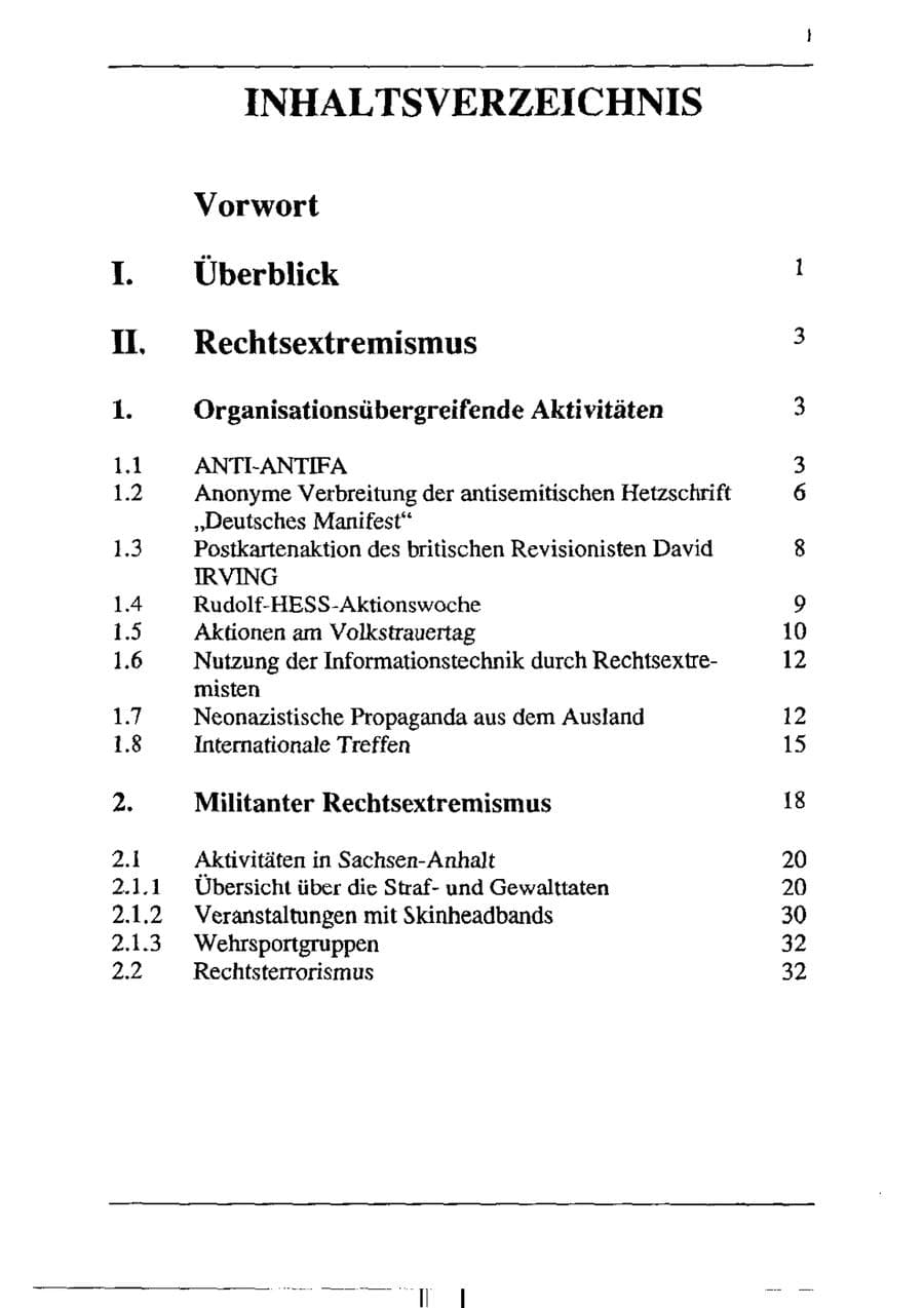 Seite 7 des Verfassungsschutzbericht 1995 Sachsen-Anhalt